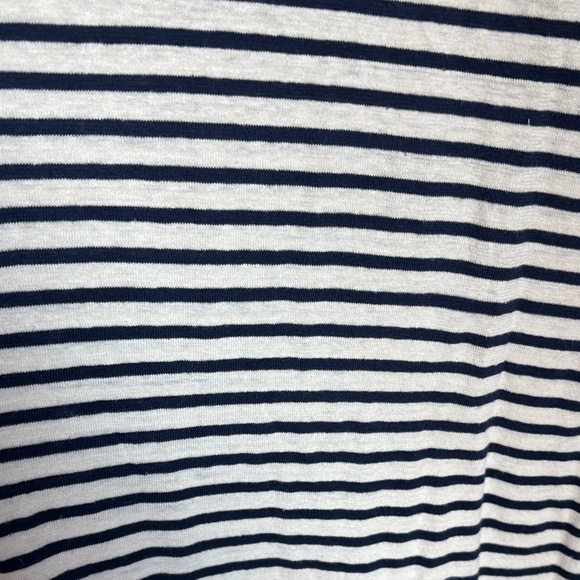 Emerson Fry Navy Blue and White Striped Midi Dress - Picture 6 of 6